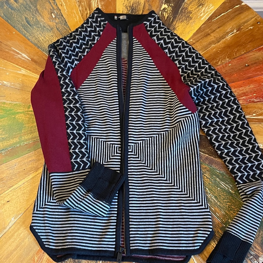 Smartwool Black and White Knit Sweater, XS